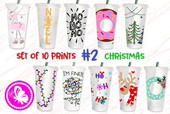 Christmas Bundle 24 Oz Cup Wrap Graphics