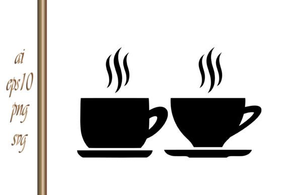 Doodle Cup Tea Coffee Clipart Stencil