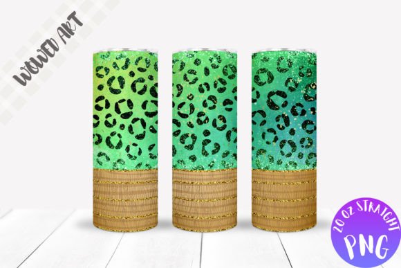 Glitter Leopard 20oz Skinny Tumbler Wrap: Graphics for Crafts