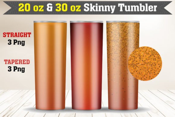 Hot Orange Skinny Tumble Wrap Graphics for Crafts