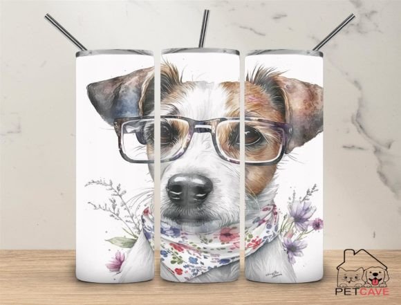 Jack Russell Terrier Watercolor Tumbler: Graphics for Crafts Brands