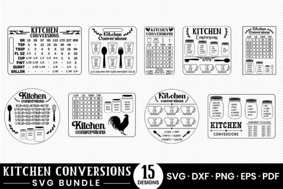 Kitchen Conversions SVG Bundle: Crafts & Graphics for Warm, Handmade Branding