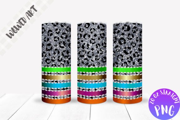 Leopard X Stripes Skinny Tumbler Wrap: Graphics for Crafts Brands
