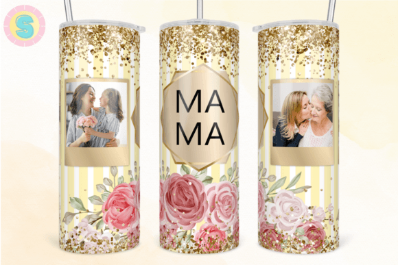 Mama Roses Photo Frame Tumbler Wrap: Graphics for Crafts