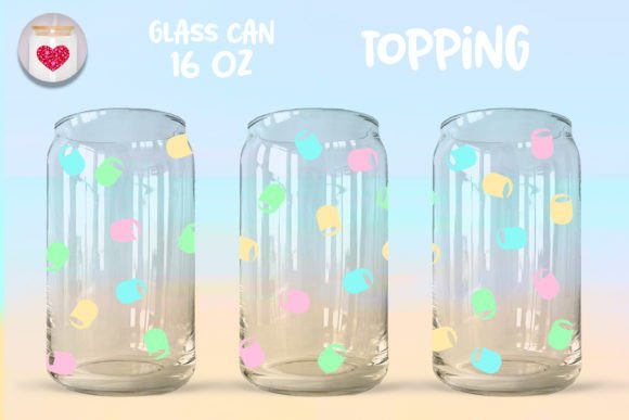MARSHMALLOW 16OZ Glass Can Wrap Tumbler