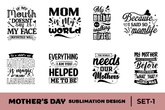 Mothers Day SVG Sublimation Bundle 1: Graphics for Crafts & Campaigns