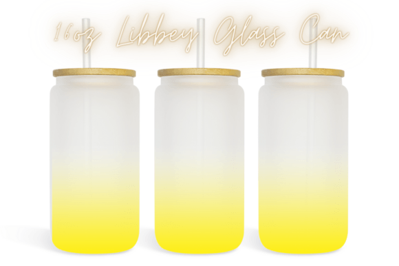Ombre Summer 16oz Libby Glass Can Graphics & Print Templates