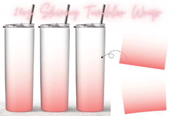 Red Ombre Summer Tumbler Wrap: Graphics & Print Templates