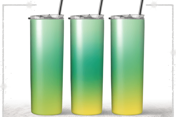 Spring Ombre Green Air Tumbler Wrap