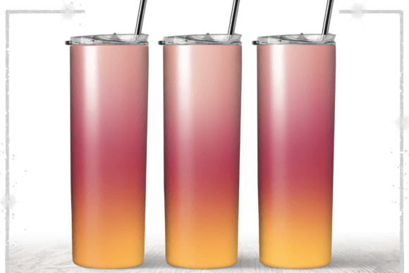 Spring Ombre Rust Burnt Coral Tumbler Graphics & Print Templates
