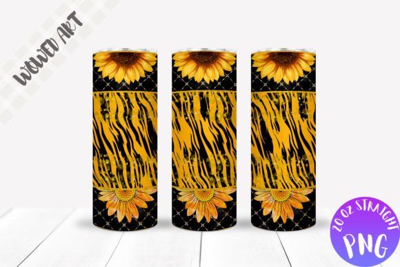 Sunflowers 20 Oz Skinny Tumbler Wrap: Graphics for Crafts & Branding