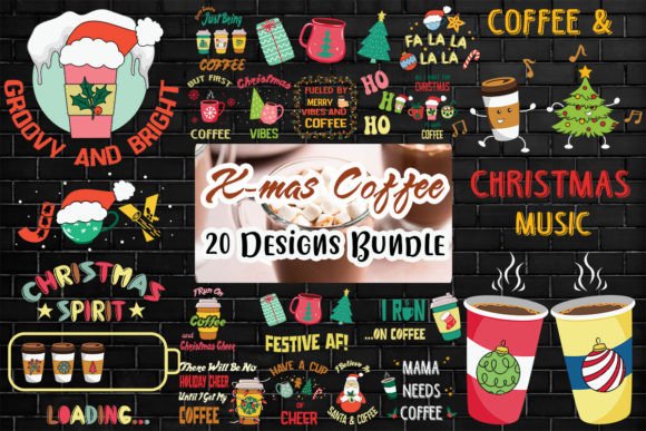 X-Mas Coffee Bundle SVG 20 Designs: Graphics for Crafts & Marketing